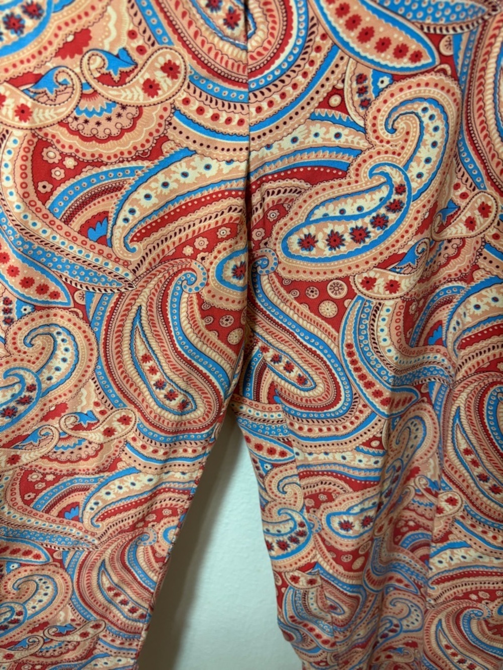 J. McLaughlin vintage Paisley 80s style Wide-Leg bold patterned pants - Picture 3 of 5